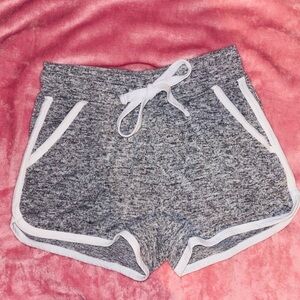 Reflex Heather Gray Athletic Shorts with White Accents